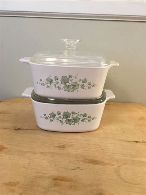 Set Of 2 Corningware Callaway Casserole Dishes With Lids 1 1 5 Quart