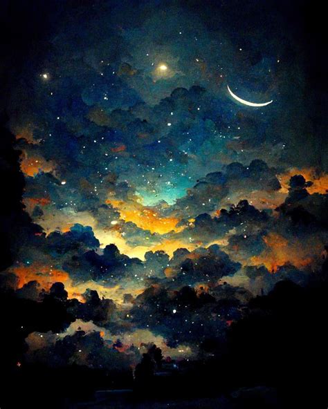 Pin By Luna On Wart Night Sky Art Night Sky Painting Sky Art