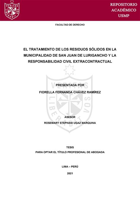 Ch Vez Rff Trabajo Cu Date Facultad De Derecho El Tratamiento De