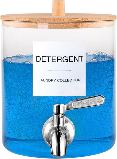 Laundry Detergent Dispenser Glass Jars 128 Oz Fabric