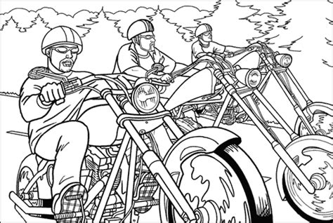 Chopper Motorcycle Pages Adult Coloring Pages