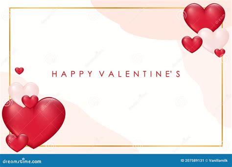 Happy Valentine Day Greeting Card Pattern Background Template For Use