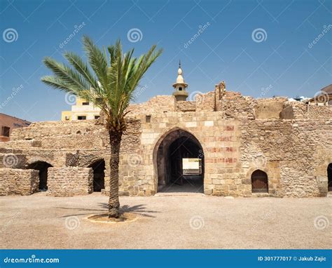 Aqaba Fortress Aka Mamluk Castle Jordan Middle East Stock Image