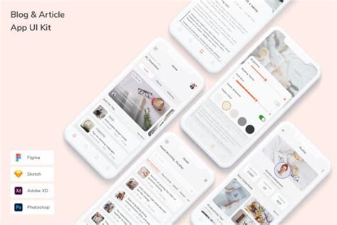 Blog Template Ui Kit Graphic By Betush Creative Fabrica