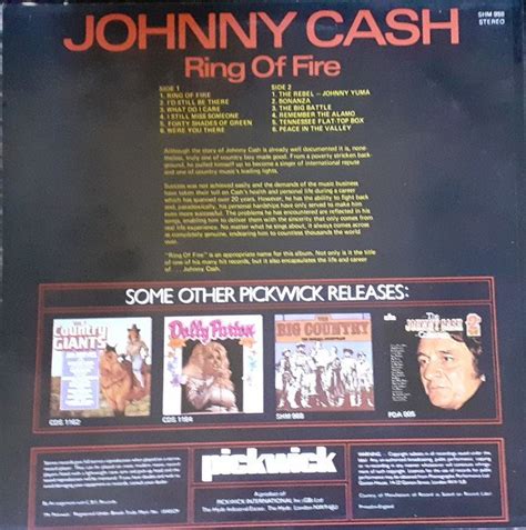 Johnny Cash ‎ Ring Of Fire Vinyl