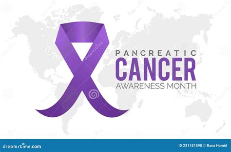 World Pancreatic Cancer Awareness Month Banner Design In White Background Vector Template Stock