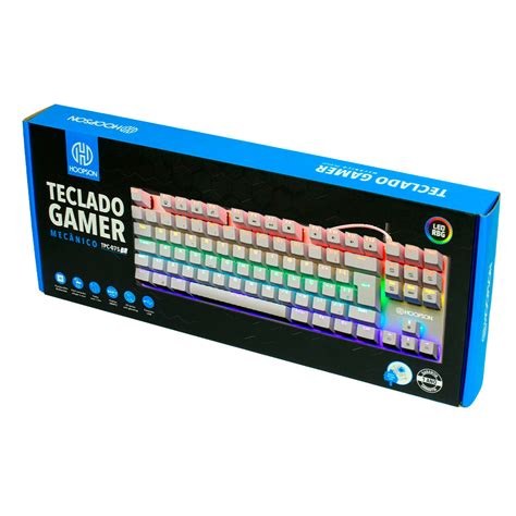 Teclado Mec Nico Gamer Hoopson Rgb Switch Azul Teclas Multim Dia E