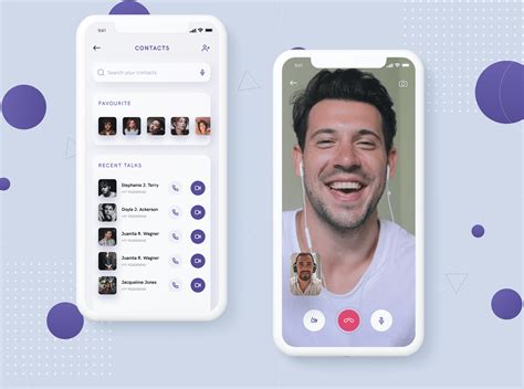 Video Calling App UI Design Freebie Behance