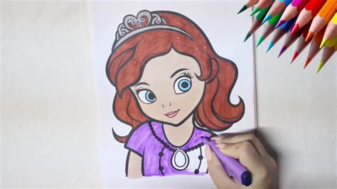 Coloring Sofia Drawing From Sofia The First Fun Sketch With Boom