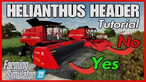 Fs22 Tutorial Helianthus Header Sunflower Harvest Farming Simulator 22