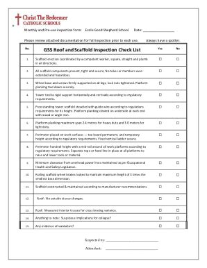 Fillable Online Free Inspection Checklists FormsPDF Fax Email Print