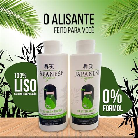 Escova Progressiva Japonesa Orgânica S formol 1Lt Shopee Brasil