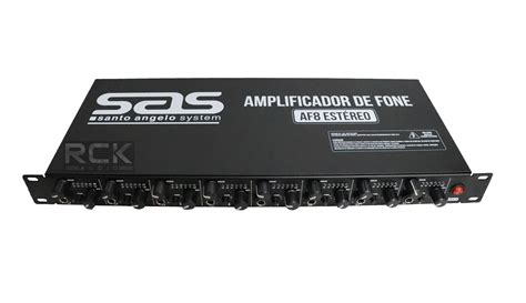 Amplificador de Fone Santo Angelo AF8 Preto Estéreo