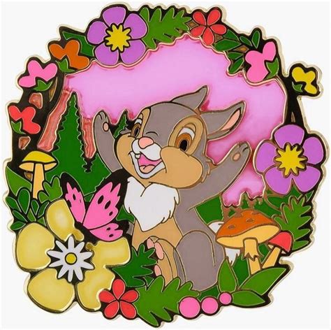 Disney Auctions Pin Thumper Among The Flowers Ruby Lane Clip Art