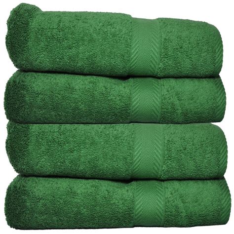 Luxury 650 Gram Cotton Bath Towel Royal Green Set Of 2