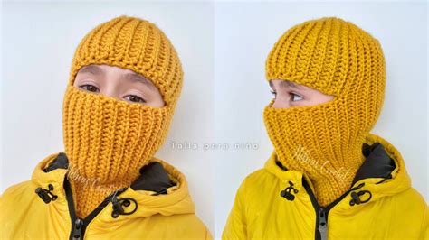 Pasamonta Astejido A Crochet Talla De A A Os Balaclava Tutorial