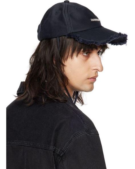 Jacquemus Navy Les Sculptures La Casquette Artichaut Cap In Black For