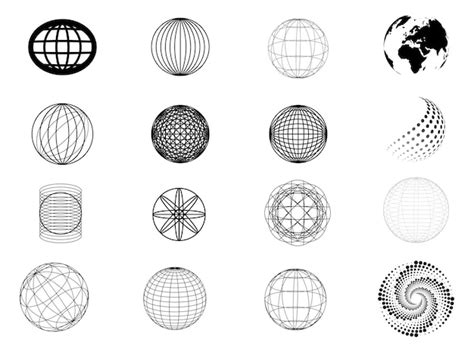 Colección de símbolos y objetos geométricos gráficos abstractos en