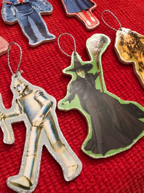 Wizard of Oz Wooden Handmade Ornaments Set of 7 | Etsy