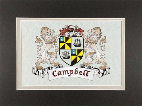 Campbell Irish Coat of Arms Print Frameable 9 X - Etsy