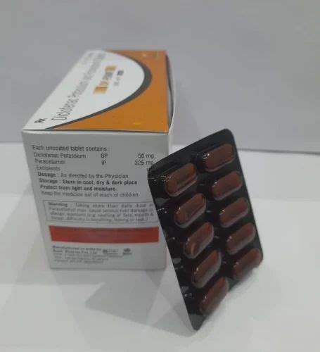 Diclofenac Potassium Paracetamol Tablets Mg At Rs Box In Haridwar