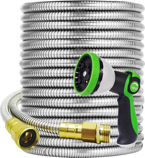 Junredy Expandable Metal Garden Hose 50ft Water Hose 304