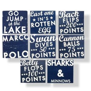 Set of 8 Wooden Lake Signs multiple Sizes Available 7 X 8 or - Etsy