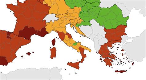 Coronavirus La Nuova Mappa Epidemiologica ECDC La Situazione In