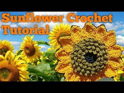 Tutorial Merajut Bunga Matahari Sunflower Crochet Tutorial YouTube