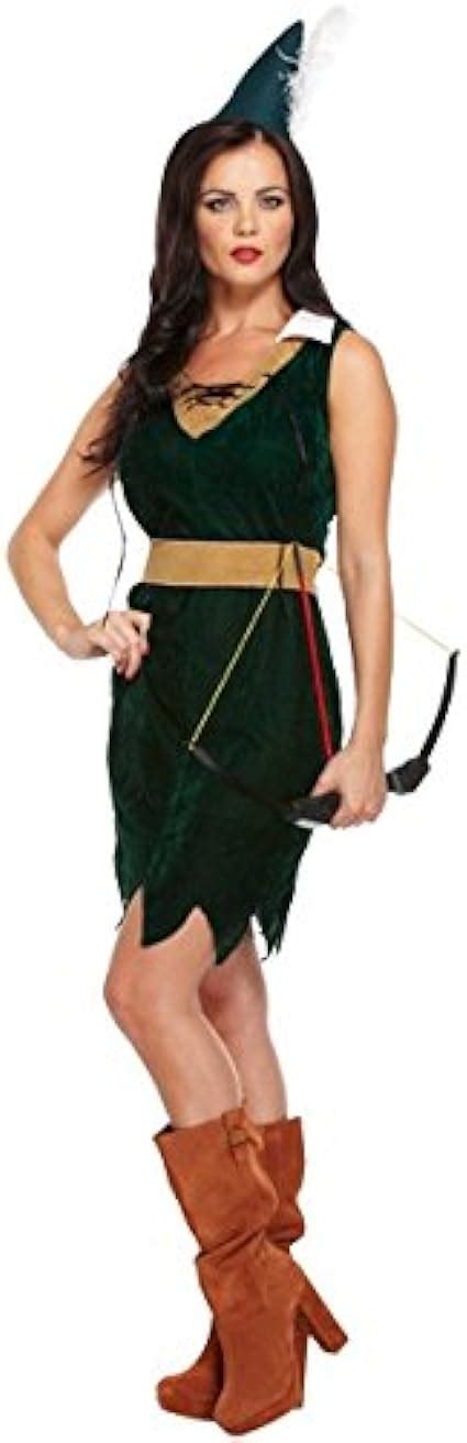 Ladies Sexy Robin Hood Maid Marion Marian Forest Lady Fancy Dress Costume Outfit Uk