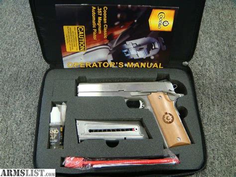 Armslist For Sale New Coonan 357 Mag 1911 Classic Semi Auto Pistol Stainless Autoloader