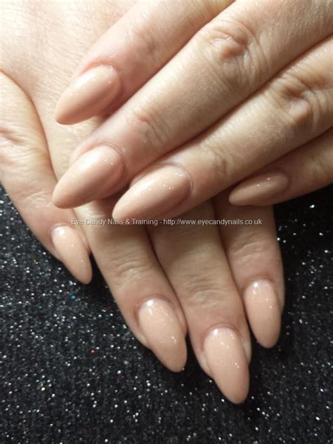 Eye Candy Nails And Training Nude Almond Acrylic Nails By Elaine Moore