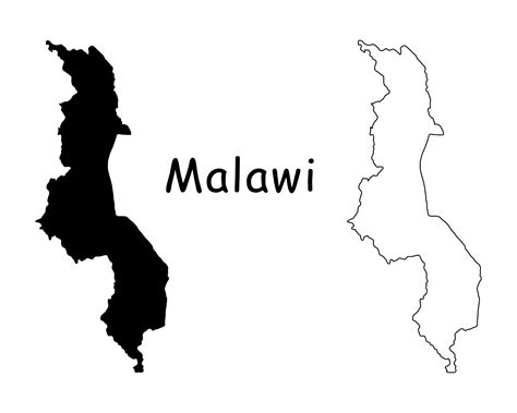 What You Can Do As You Like Country Maps Malawi Black Silhouette