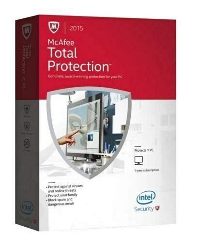 Mcafee Total Protection 5 Device 1 Year Subscription For Sale Online Ebay