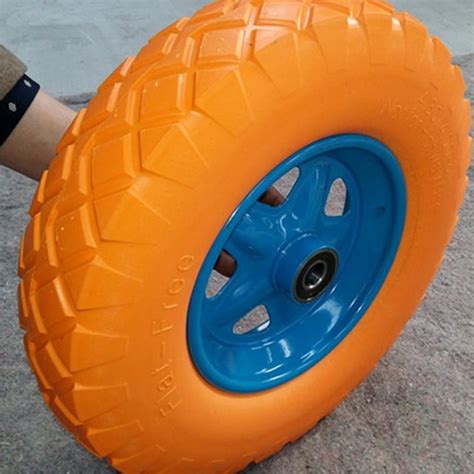 Solid Polyurethane Flat Free Pu Foam Push Cart Trolley Tyre Pu Foam