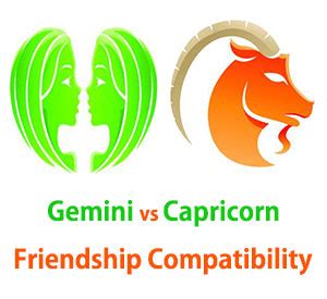 Gemini and Capricorn Friendship Compatibility