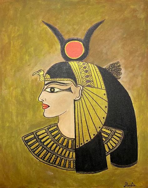 Ancient Egyptian Goddess Isis Painting by AlmisfiTa Art | Saatchi Art