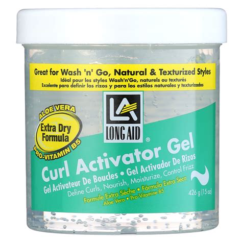 Long Aid Curl Activator Hair Styling Gel Extra Hold 15oz Moisturizing Unisex