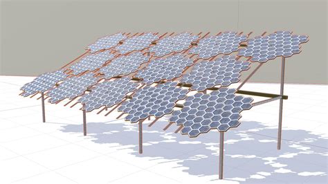 3d Model Hexagonal Pv Solar Panel Array Vr Ar Low Poly Cgtrader