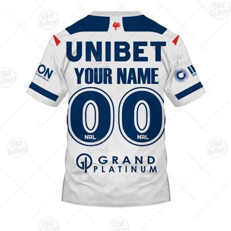 Nrl Sydney Roosters Custom Name Number Away Jersey T Shirt