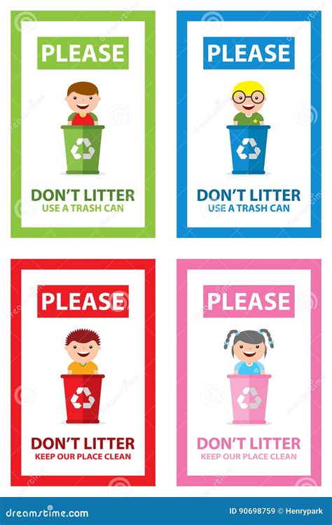 Dont Litter Icon Stock Vector Illustration Of Infographic 90698759