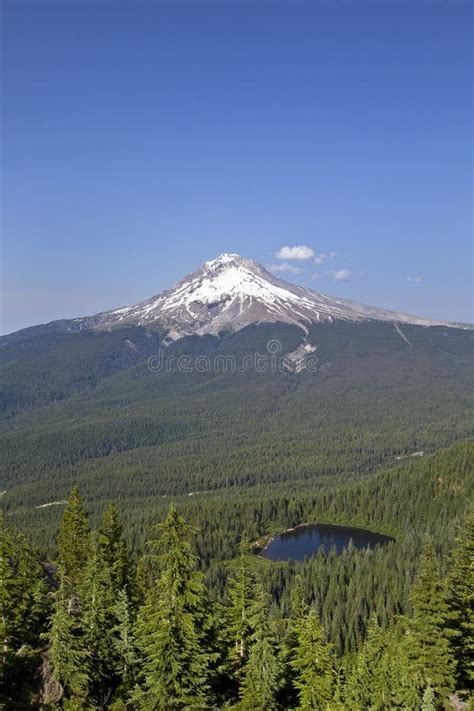 Mount Hood And Mirror Lake Stock Photo Image Of Mount 15415710