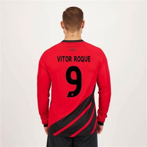 Umbro Athletico Paranaense Home Long Sleeve Vitor Roque Jersey