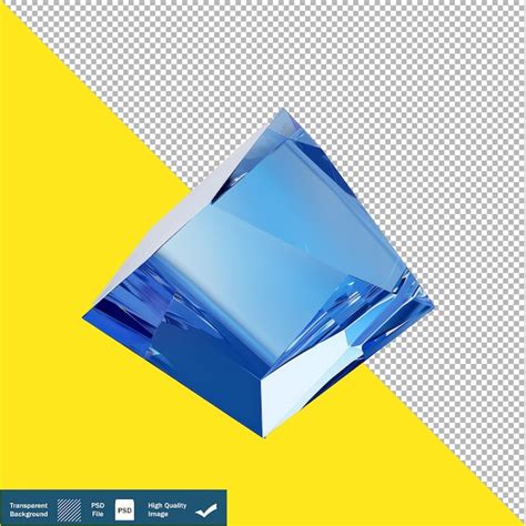 Premium Psd A Flat Solid Octahedron With Smooth Surface Png