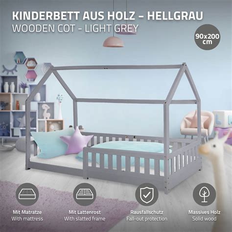 ML Design Kinderbett Mit Rausfallschutz Dach Kaufland De