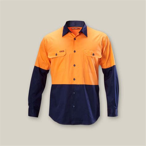 Hard Yakka Y07558 Koolgear Hi Vis 2 Tone Vented Long Sleeve Shirt