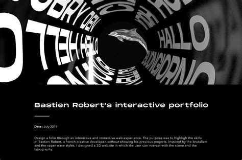 Interactive portfolio on Behance