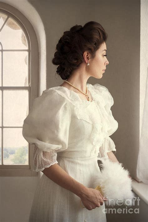 Beautiful Edwardian Woman At The Window Photograph By Lee Avison