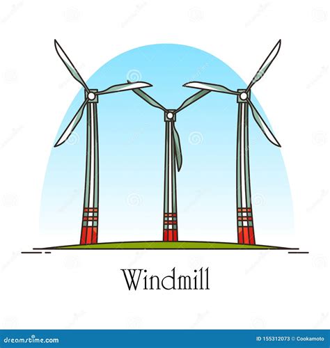 Animated Wind Turbine Cartoon