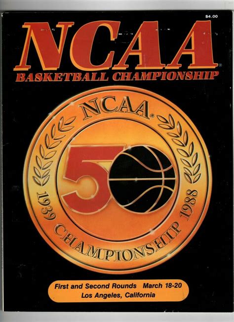 Ncaa Basketball Championship Program And Ticket Stubs West